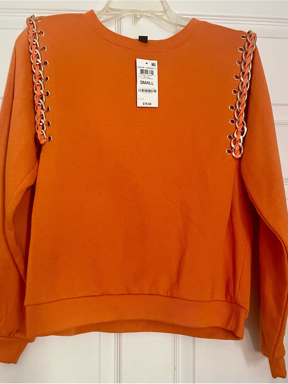 Orange with gold accent Sweatshirt